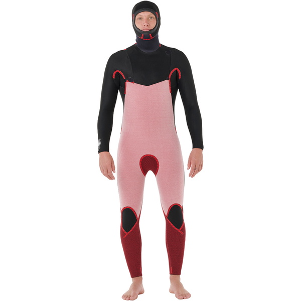 2026 Rip Curl Hommes Dawn Patrol 5/4mm à Capuche Chest Zip Combinaison Néoprène 16OMFS - Black